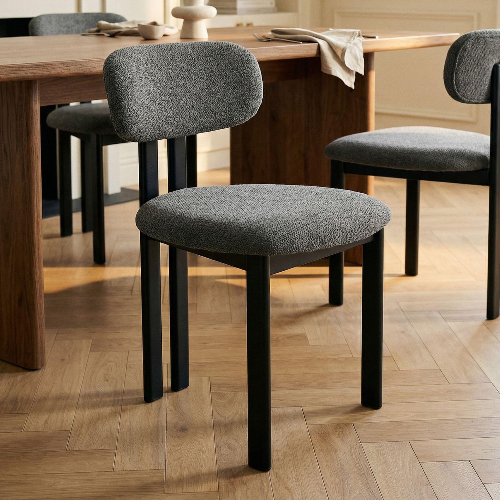 Voir la diapositive 2 : IDIMEX Lot de 2 chaises franca de salle à manger en tissu