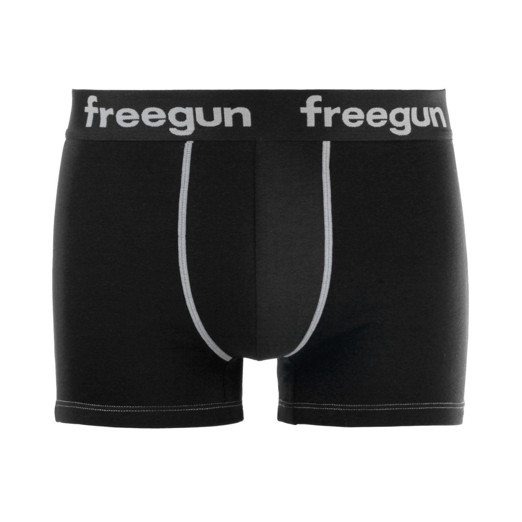 Voir la diapositive 4 : FREEGUN Lot de 6 Boxers coton homme Uni