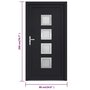Voir la diapositive 6 : VIDAXL Porte d'entree anthracite 88x200 cm PVC