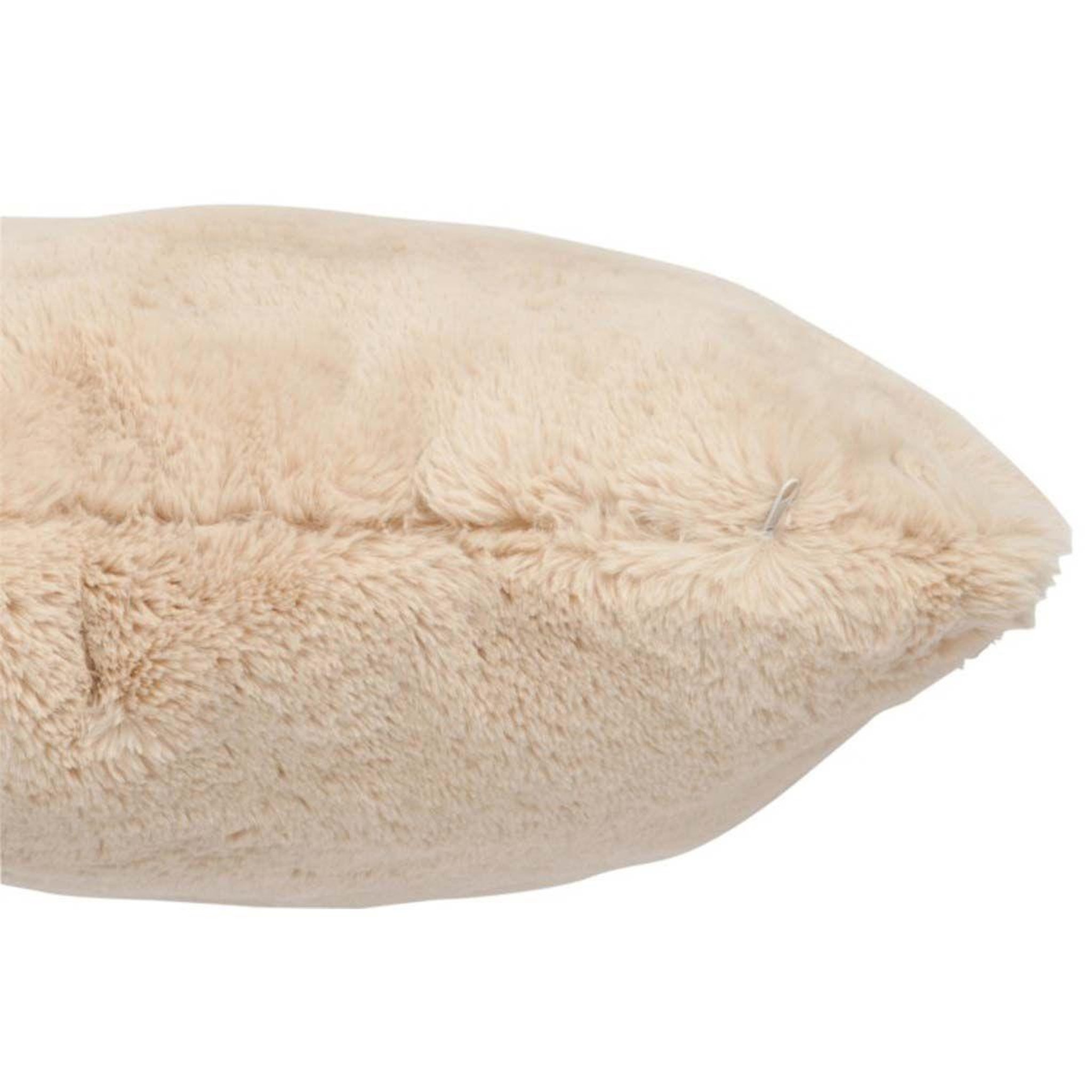 Voir la diapositive 2 : J-LINE Coussin imitation fourrure  cutie  45x45cm beige