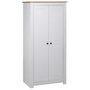 Voir la diapositive 1 : VIDAXL Garde-robe Blanc 80x50x171,5 cm Pin massif Assortiment Panama