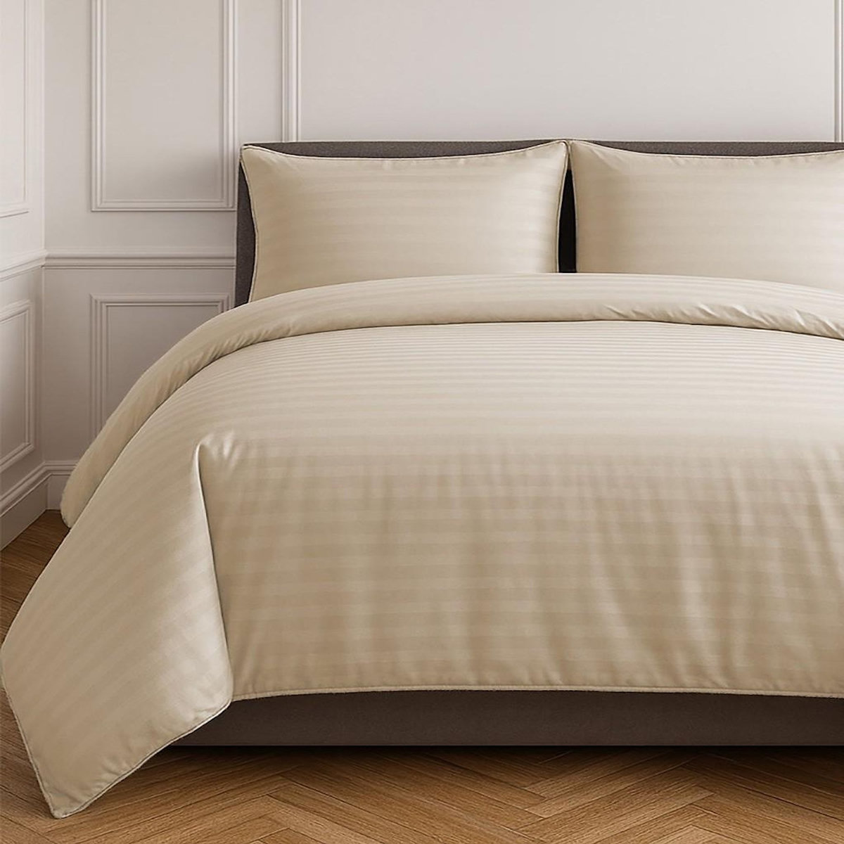 Home collection Parure housse de couette 100% satin de coton 80 fils