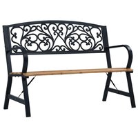 Outsunny Coffre de jardin en bois et couvercle en métal galvanisé 155L avec  vérins - 110 x 50 x 50 cm