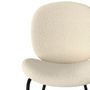 Voir la diapositive 6 : Rendez vous déco Lot de 2 chaises en tissu bouclé beige et pieds en métal noir - Iris