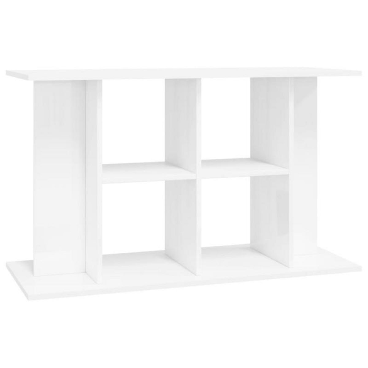 VIDAXL Support d aquarium blanc brillant 100x40x60cm bois d ingénierie