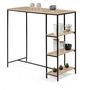 Voir la diapositive 2 : Table haute mange debout avec étagères style industriel 110 cm HOUSTON