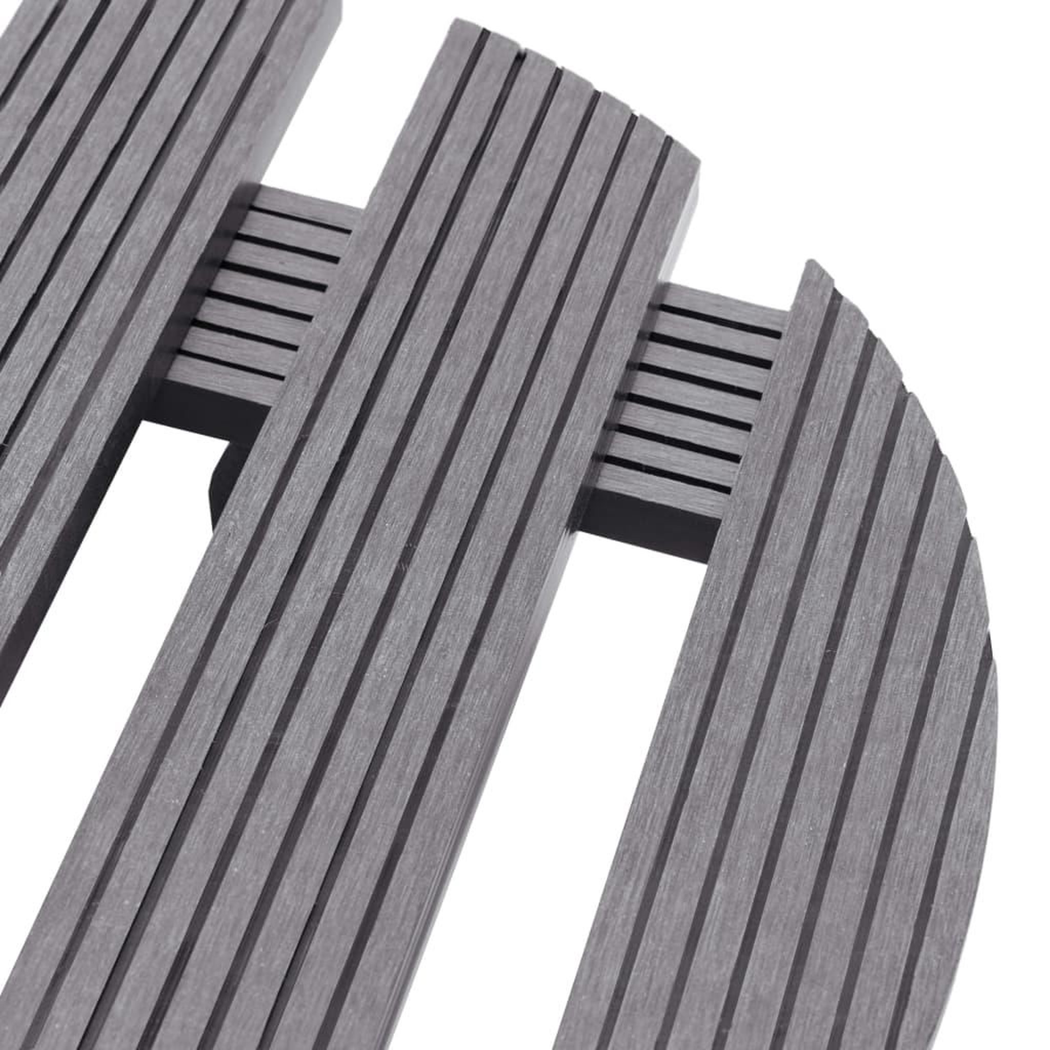 Voir la diapositive 4 : VIDAXL Chariots a plantes 2 pcs Gris Ø30x7,5 cm WPC