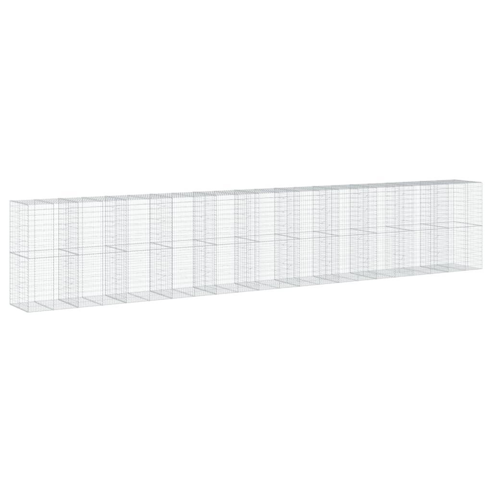 Voir la diapositive 5 : VIDAXL Panier gabion avec couvercle 1100x100x200 cm fer galvanise