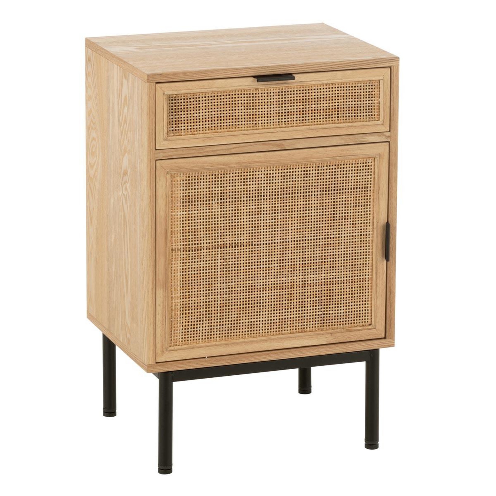 J-LINE Table de chevet cannage  kory  70cm naturel