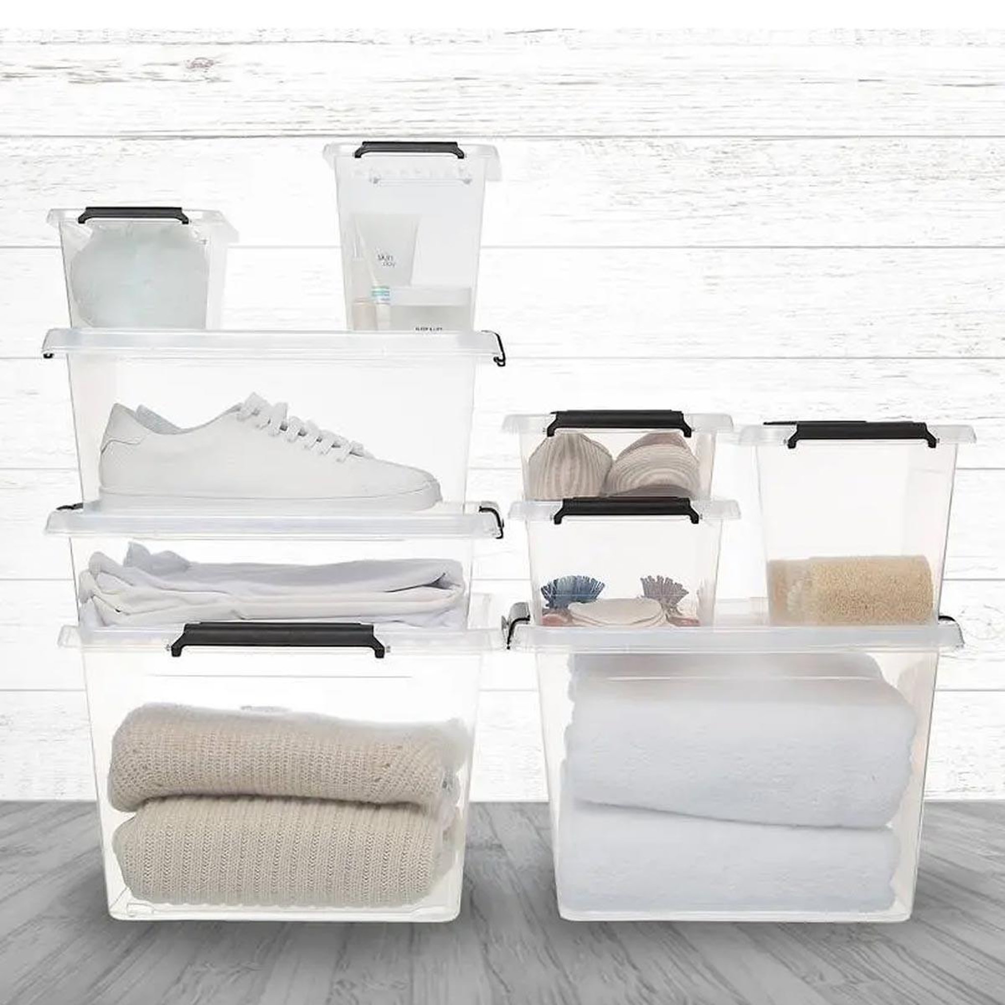 Voir la diapositive 5 : FIVE Boîte de rangement  clip  4,5l transparent