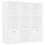 Voir la diapositive 2 : VIDAXL Bibliotheque Blanc 98x30x98 cm Bois d'ingenierie