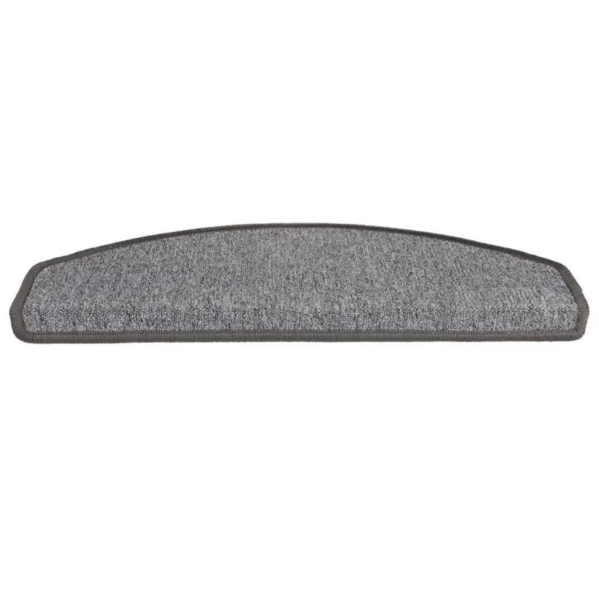 VIDAXL Tapis d'escalier 20 pcs gris fonce 65x24x4 cm