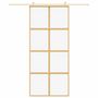 Voir la diapositive 3 : VIDAXL Porte coulissante dore 90x205 cm verre ESG clair et aluminium