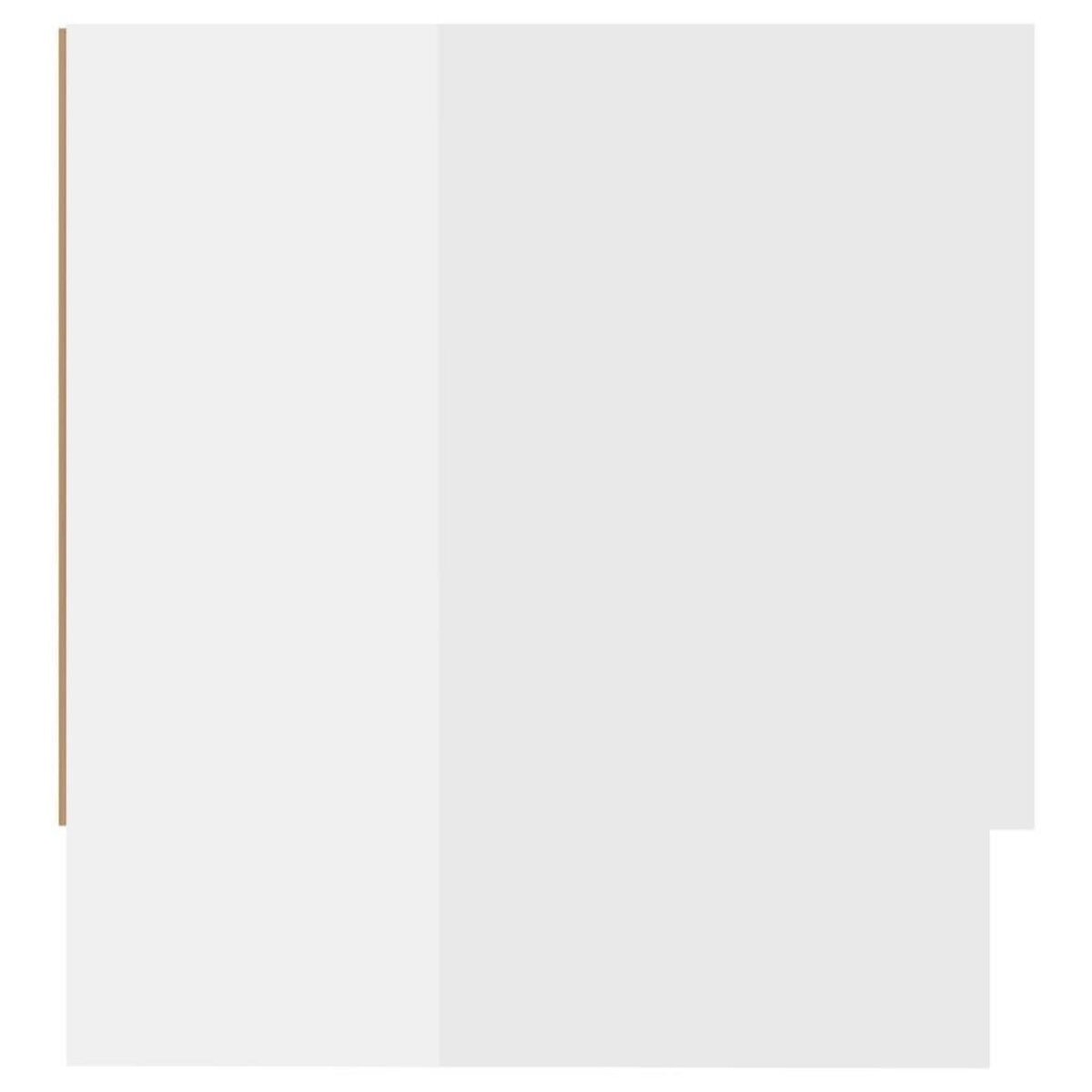 VIDAXL Garde-robe blanc brillant 100x32,5x35 cm bois d'ingenierie