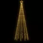 VIDAXL Sapin de Noël avec piquet Blanc chaud 310 LED 300 cm