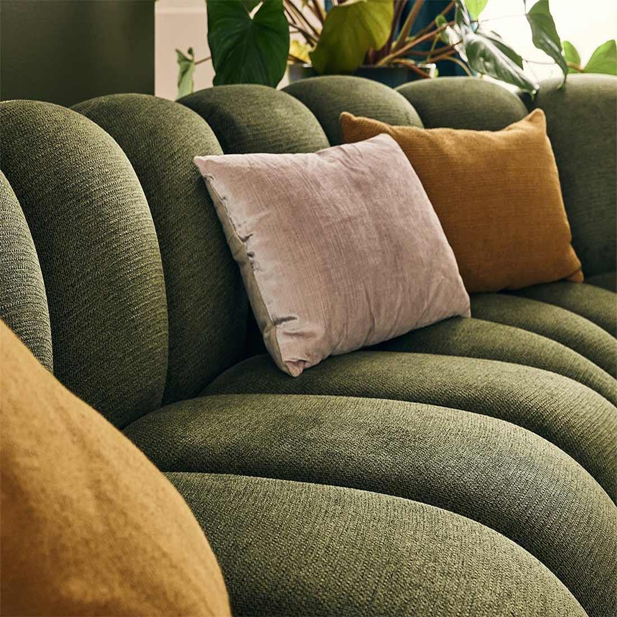Voir la diapositive 5 : LISA DESIGN Debbie - canapé modulable d'angle droit 5 places en tissu texturé