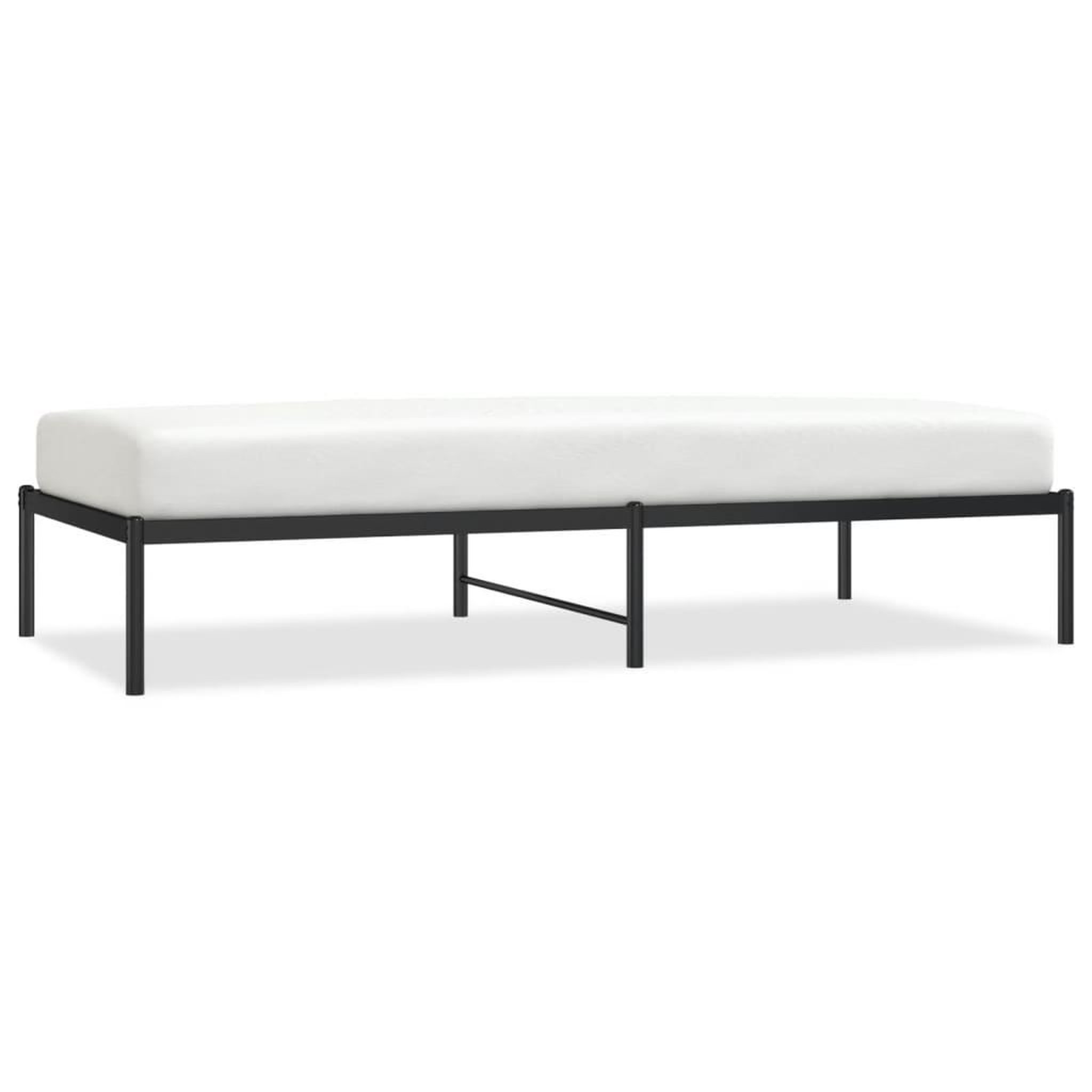 Voir la diapositive 1 : VIDAXL Cadre de lit metal sans matelas noir 90x190 cm