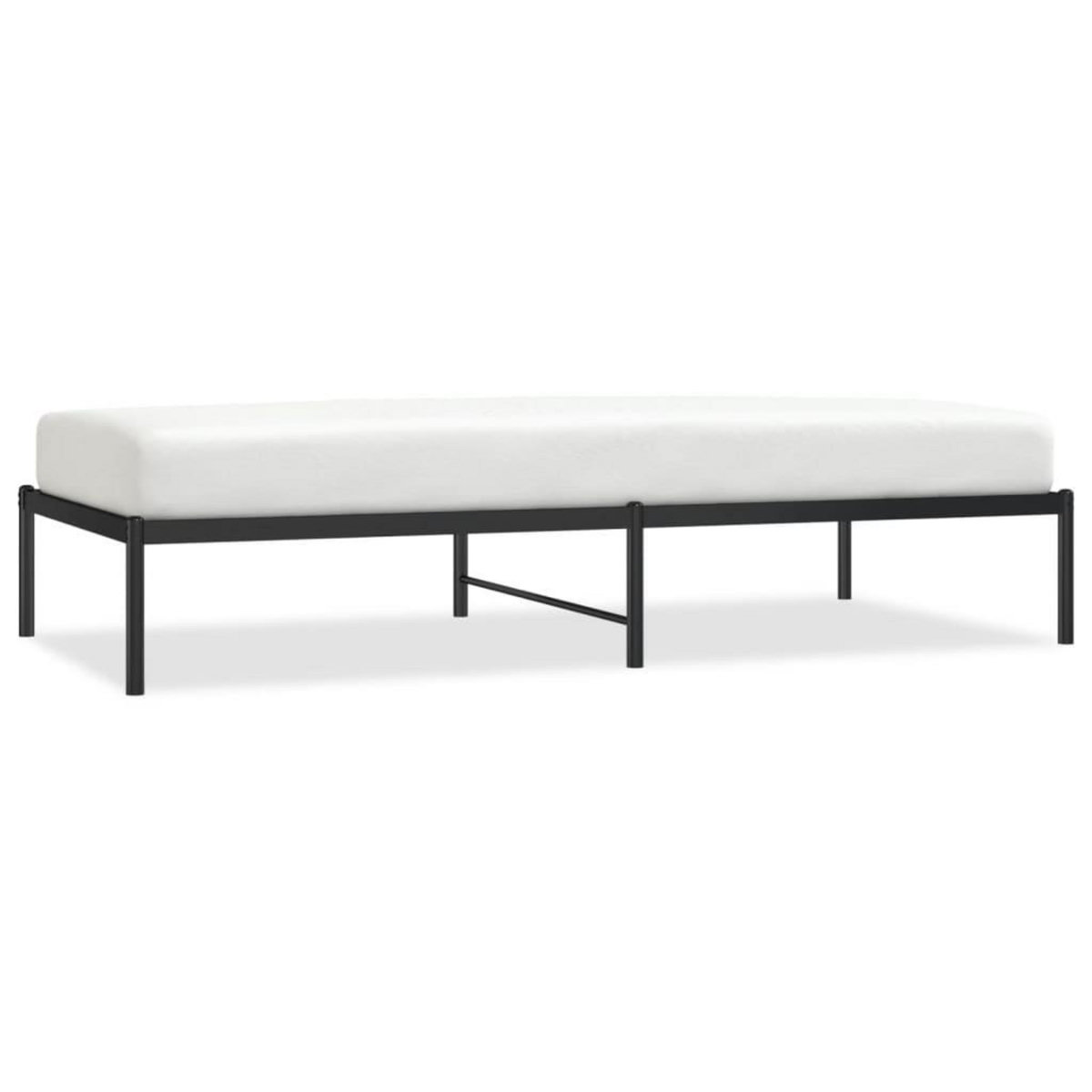 VIDAXL Cadre de lit metal sans matelas noir 90x190 cm