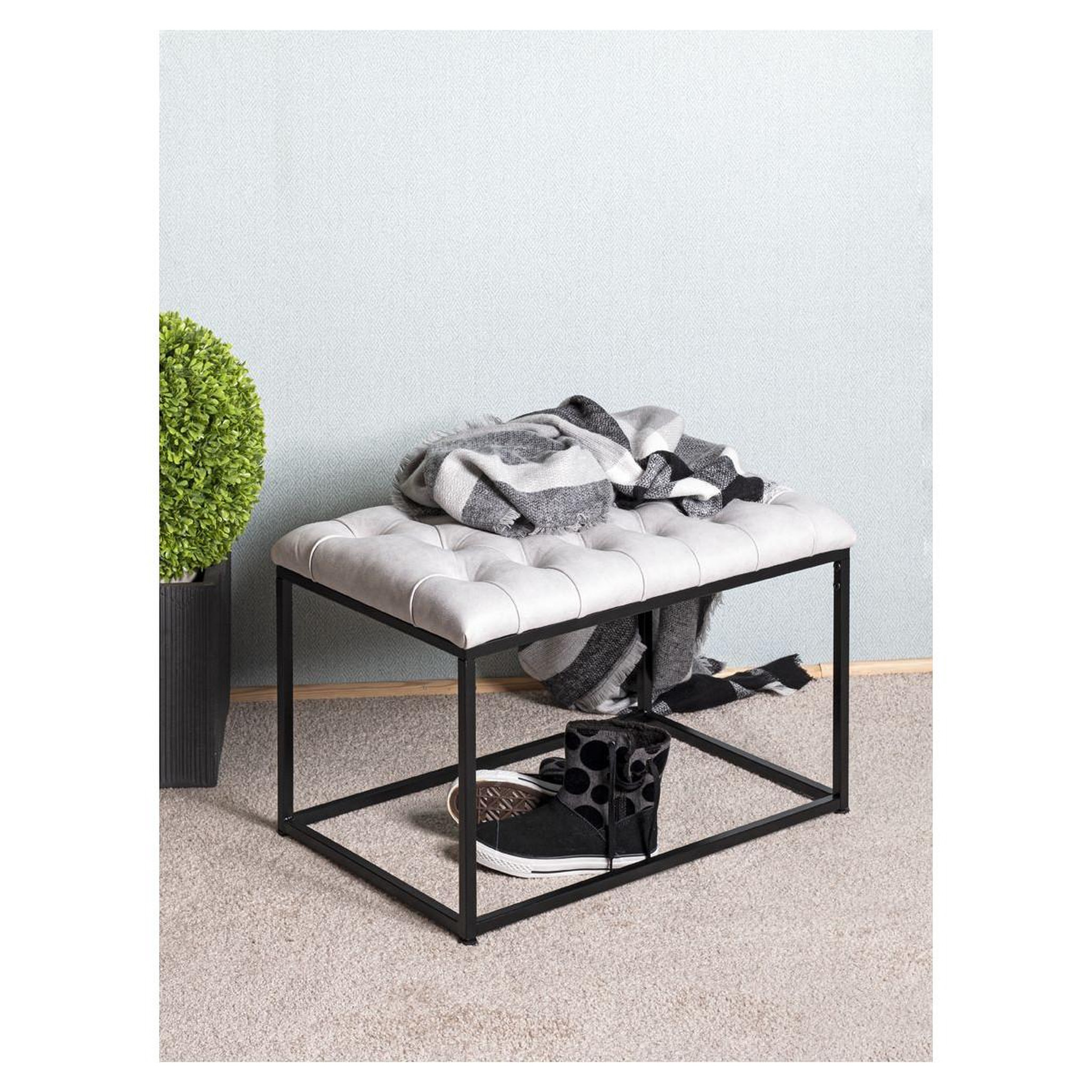 Voir la diapositive 6 : Paris Prix Tabouret design  olmida  60cm gris & noir
