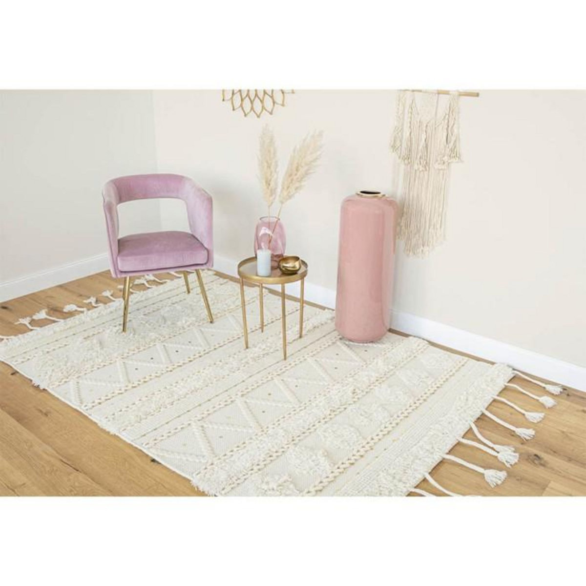 Paris Prix Tapis Bohème Fait à la Main  Bohist III  Crème