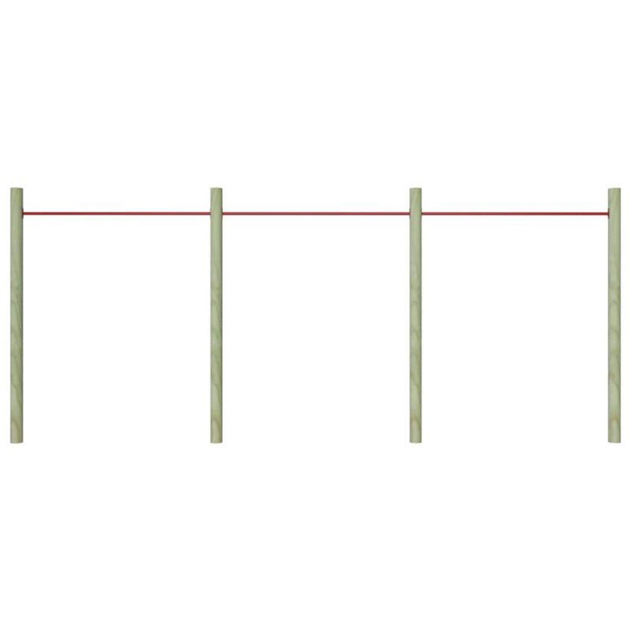 Voir la diapositive 3 : VIDAXL Barres fixes d exercice 3 pcs 125 cm Acier Rouge