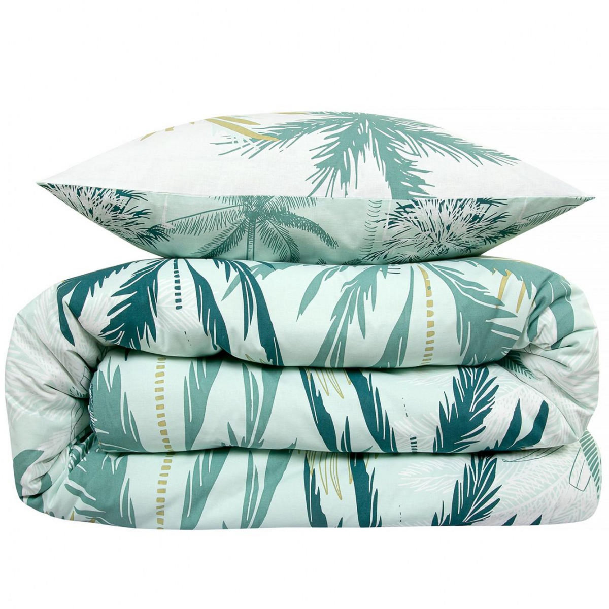 FUTURE HOME Parure de lit 2 personnes feuillage réversible