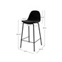 Voir la diapositive 4 : Rendez vous déco Lot de 2 chaises pour îlot central 65 cm en velours noir-Henrik