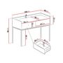 Voir la diapositive 5 : BEST MOBILIER Filipo - console - noir - 100 cm