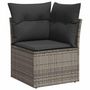 Voir la diapositive 4 : VIDAXL Salon de jardin avec coussins 7 pcs gris resine tressee