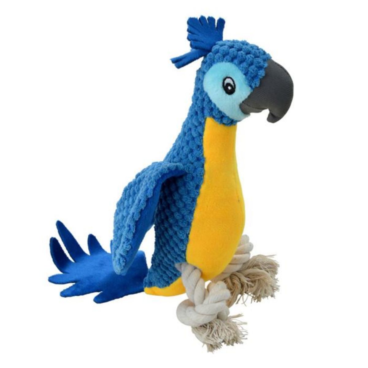 Paris Prix Jouet Peluche pour Chien  Perroquet  33cm Bleu