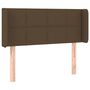 Voir la diapositive 2 : VIDAXL Tete de lit avec oreilles Marron Fonce 93x16x78/88 cm Tissu