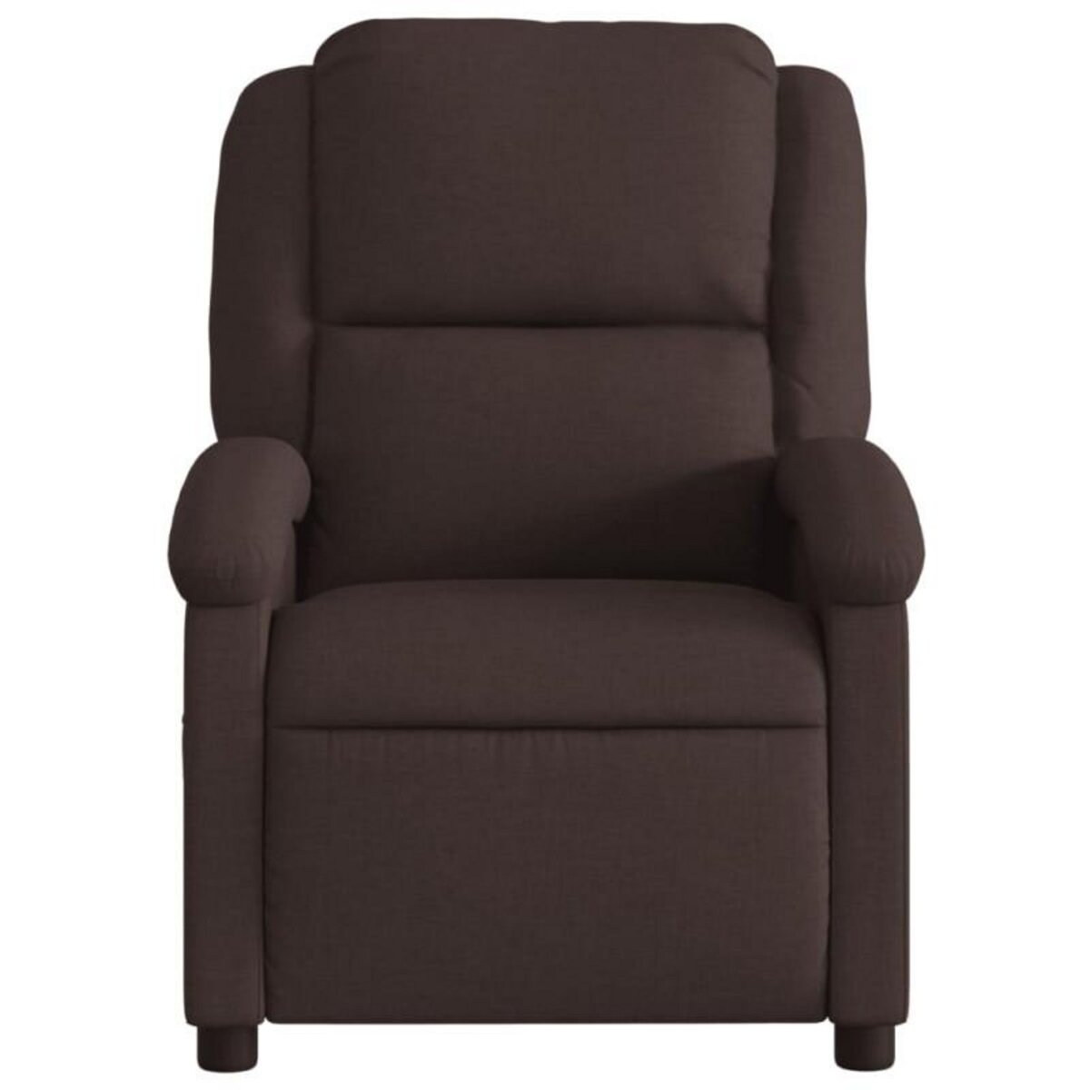 VIDAXL Fauteuil de massage inclinable Marron foncé Tissu