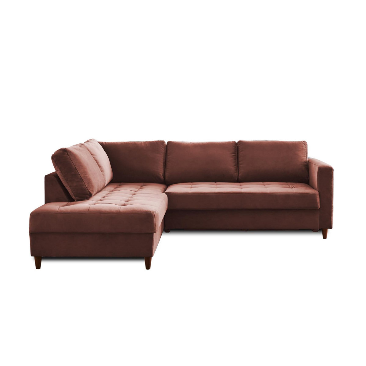 LISA DESIGN Anna - canapé d'angle gauche - 5 places - convertible - en velours