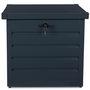 Voir la diapositive 3 : ID MARKET Coffre de rangement métal verrouillable gris anthracite pour jardin 200L 68x62,5x63 cm