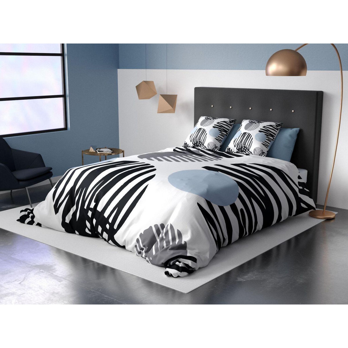 Les Ateliers du Linge Parure housse de couette 100%polyester 60gsm, cerclus