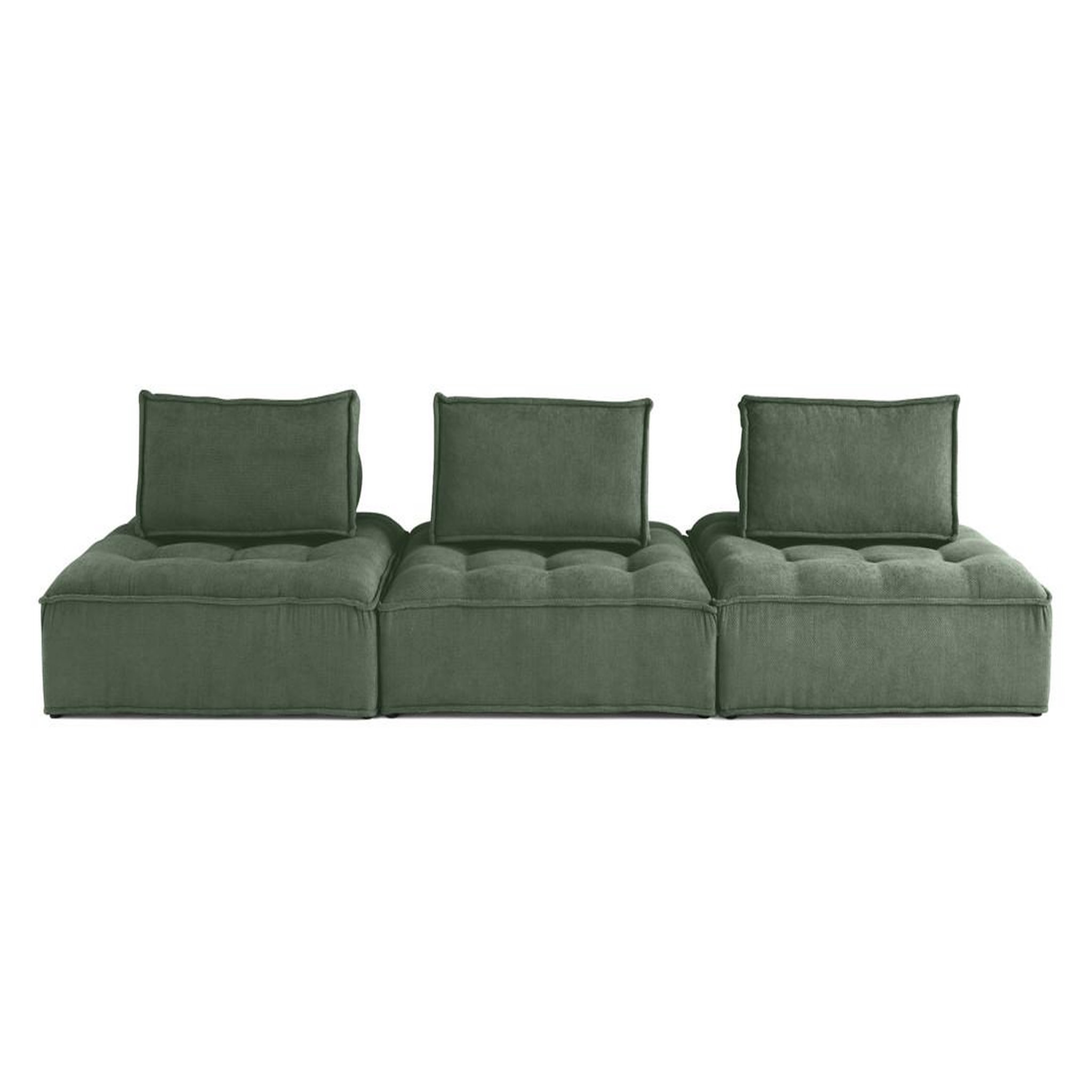 Voir la diapositive 6 : LISA DESIGN Marisol - canapé modulable droit 3 places - velours texturé