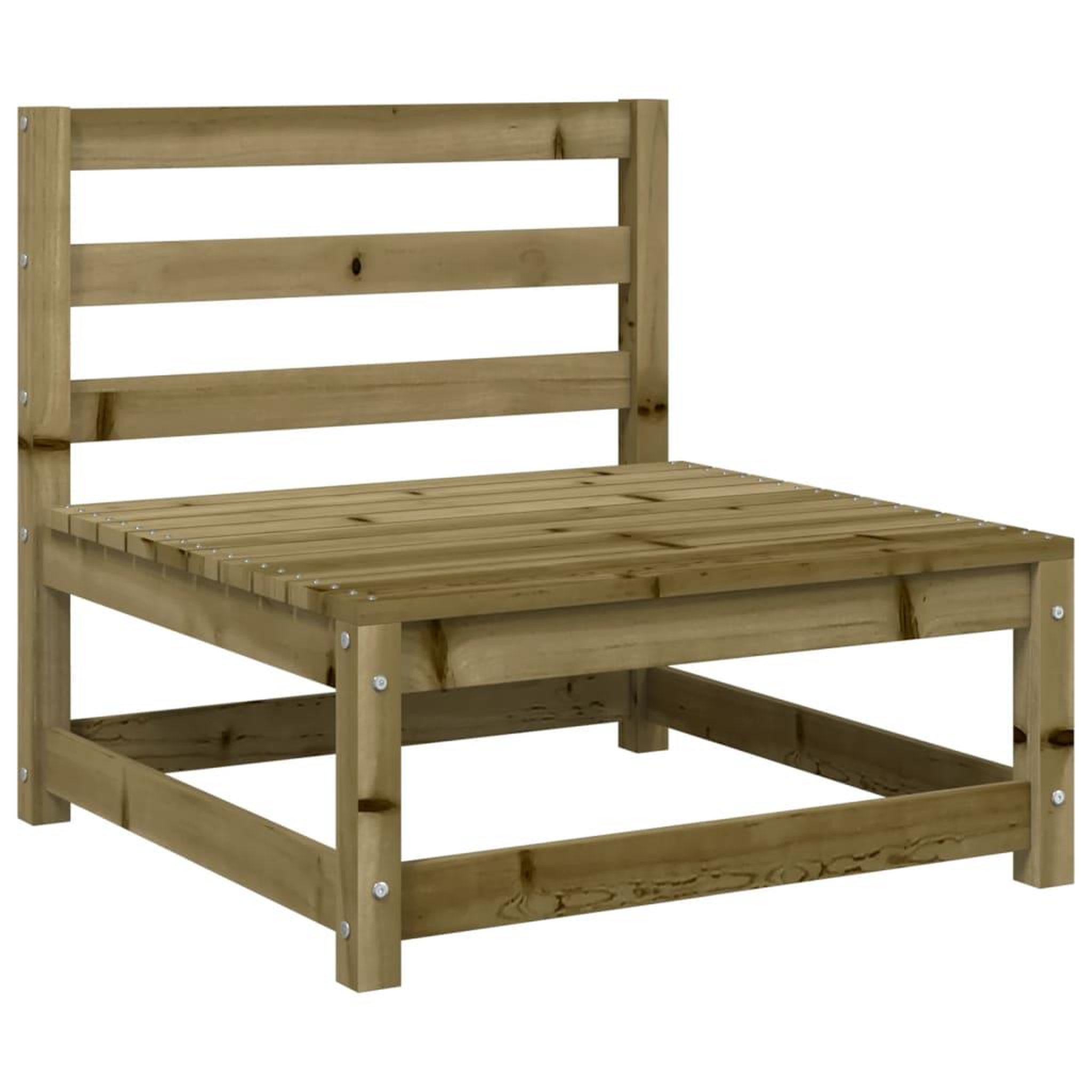 Voir la diapositive 4 : VIDAXL Canape de jardin sans accoudoirs et coussins bois pin impregne