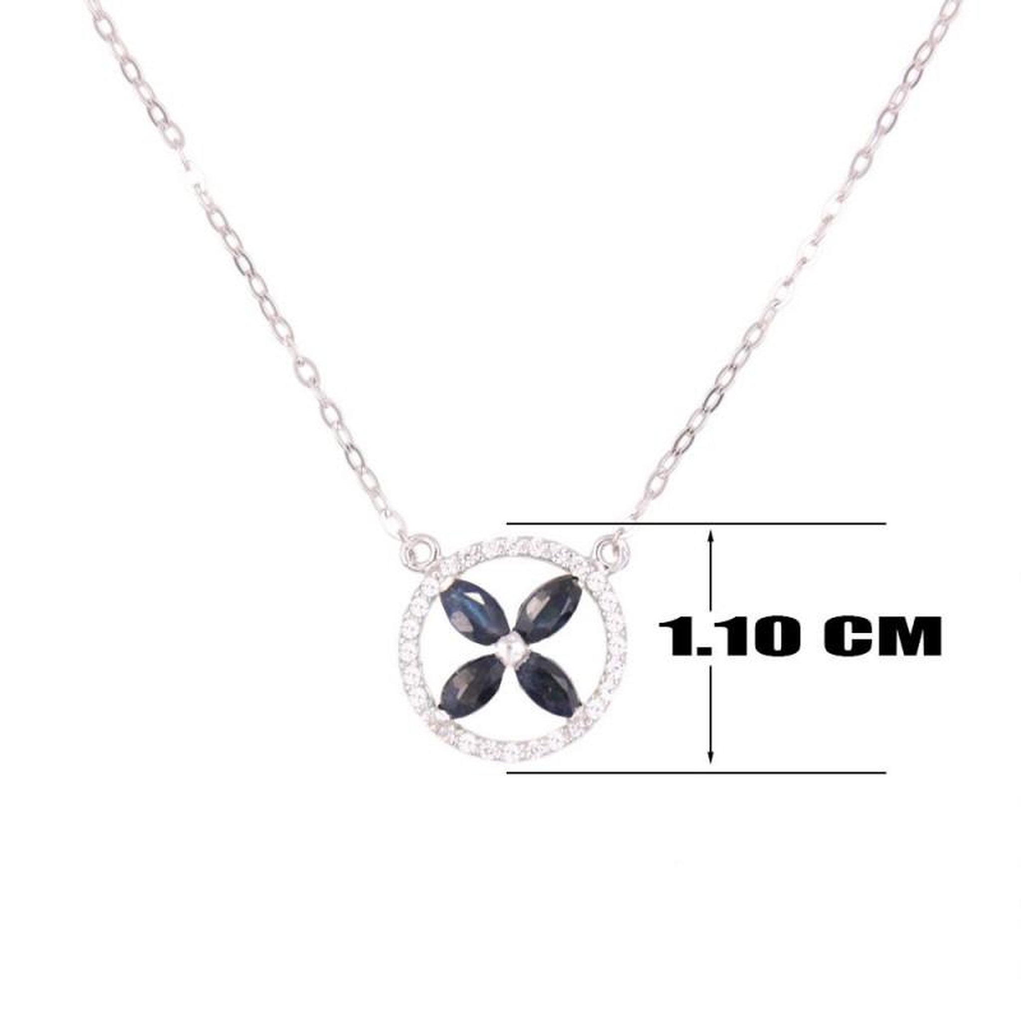 Voir la diapositive 3 : L'ATELIER D'AZUR Collier Or Blanc Serti de Saphirs – Femme