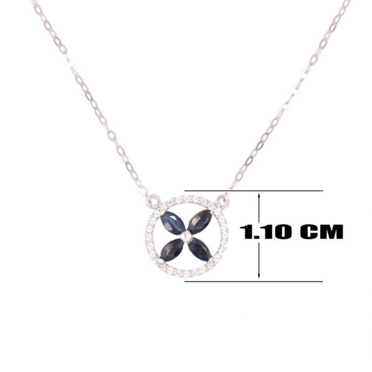 L'ATELIER D'AZUR Collier Or Blanc Serti de Saphirs – Femme