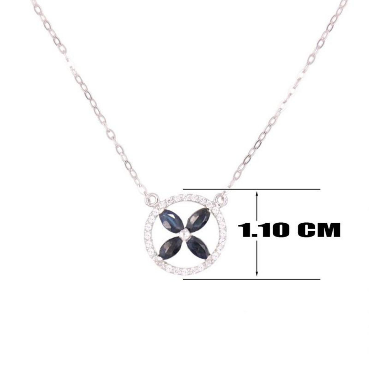 L'ATELIER D'AZUR Collier Or Blanc Serti de Saphirs – Femme