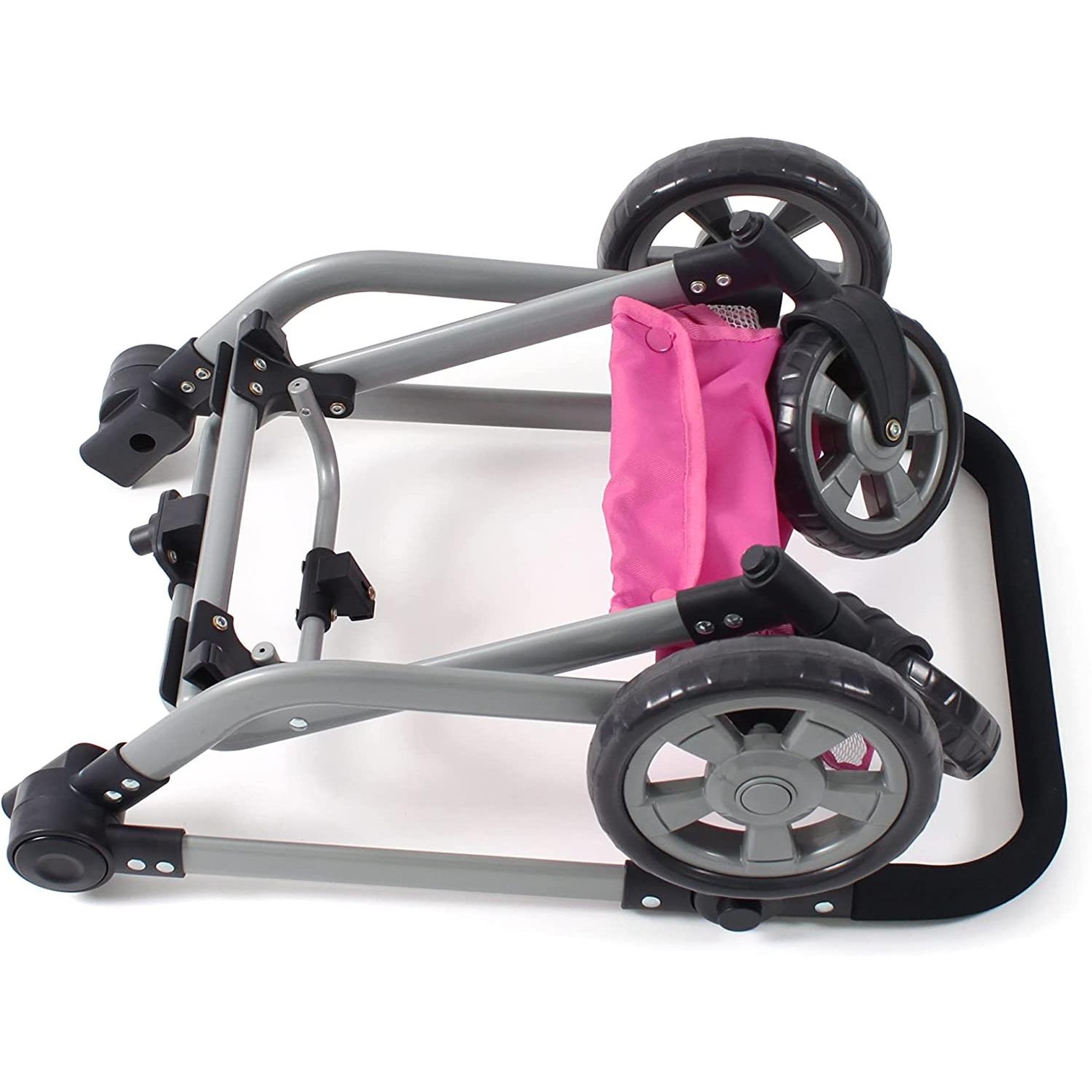 Voir la diapositive 6 : BAYER CHIC 2000 Poussette de poupée combinée 2 en 1 MIKA bleu et rose Papillon