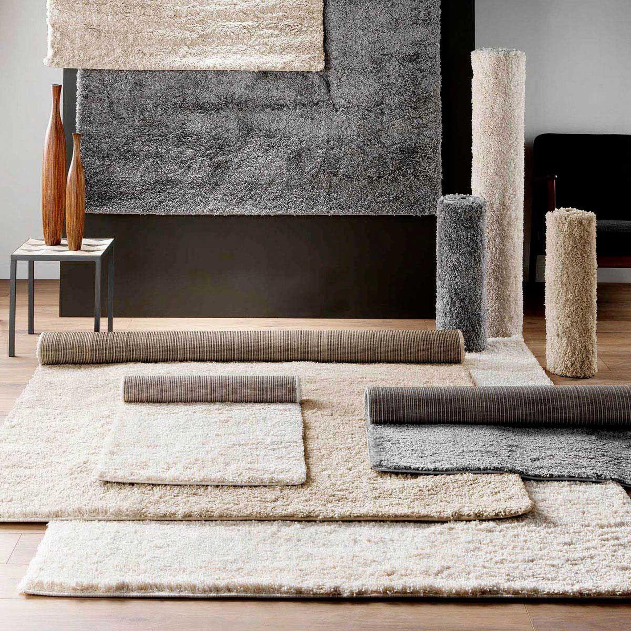 Voir la diapositive 5 : Douceur d'Intérieur Tapis shaggy uni  tango  60x110cm taupe