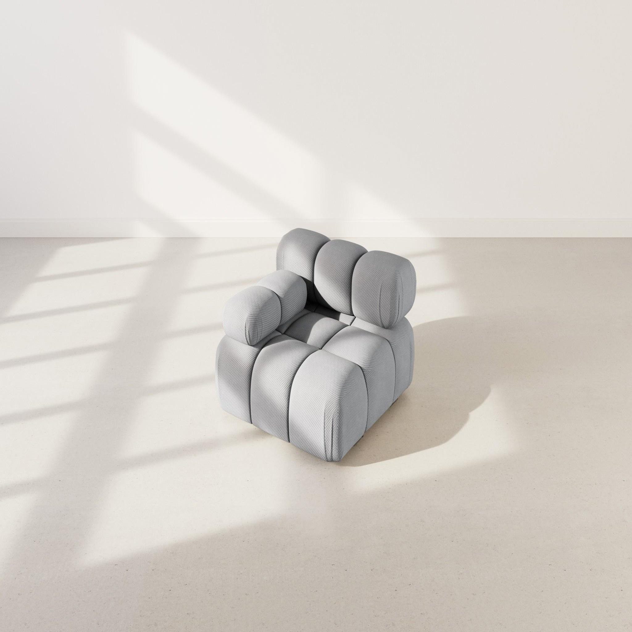 Voir la diapositive 3 : LISA DESIGN Ruby - module d'assise gauche en velours texturé