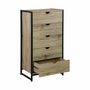 Voir la diapositive 5 : SWEEEK Commode. Loft. chiffonnier avec 5 tiroirs L 60 cm x l 40 cm x H 110 cm
