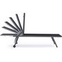 Voir la diapositive 4 : Habitat et Jardin Lot de 2 bains de soleil textilène aluminium  Jolia  - Gris foncé / Noir