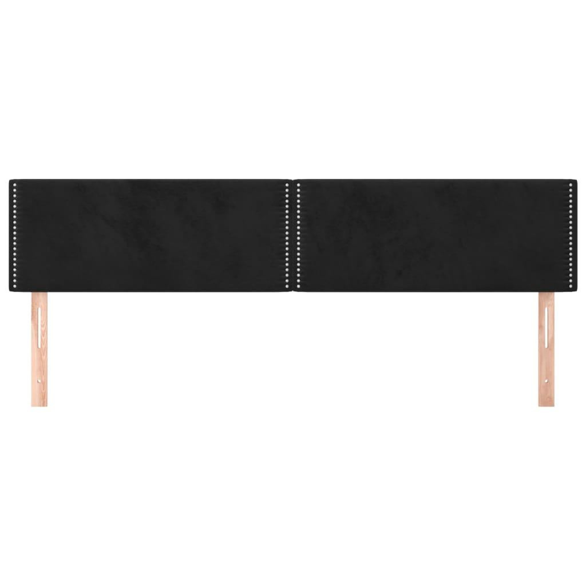 Voir la diapositive 3 : VIDAXL Tetes de lit 2 pcs Noir 100x5x78/88 cm Velours