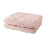 Today Lot de 2 serviettes de toilette TODAY 50x90 cm 100% Coton - Rose des sables
