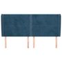 Voir la diapositive 3 : VIDAXL Tete de lit avec oreilles Bleu fonce 203x23x118/128 cm Velours