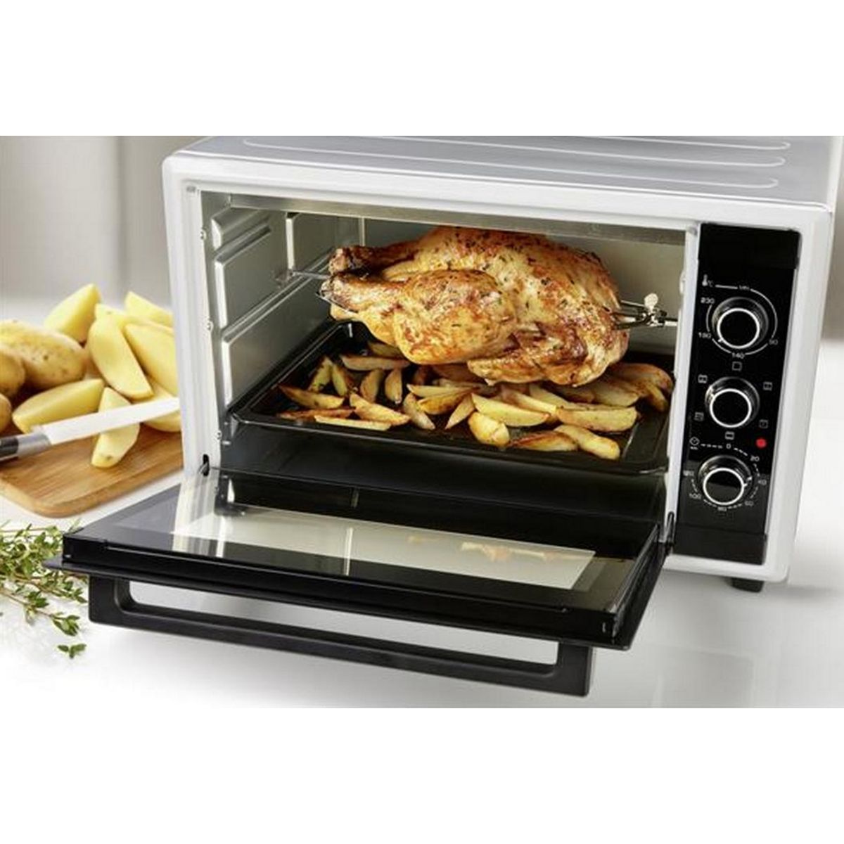 BRANDT Four multifonction chaleur tournante 50l 2200w blanc - fc55muw