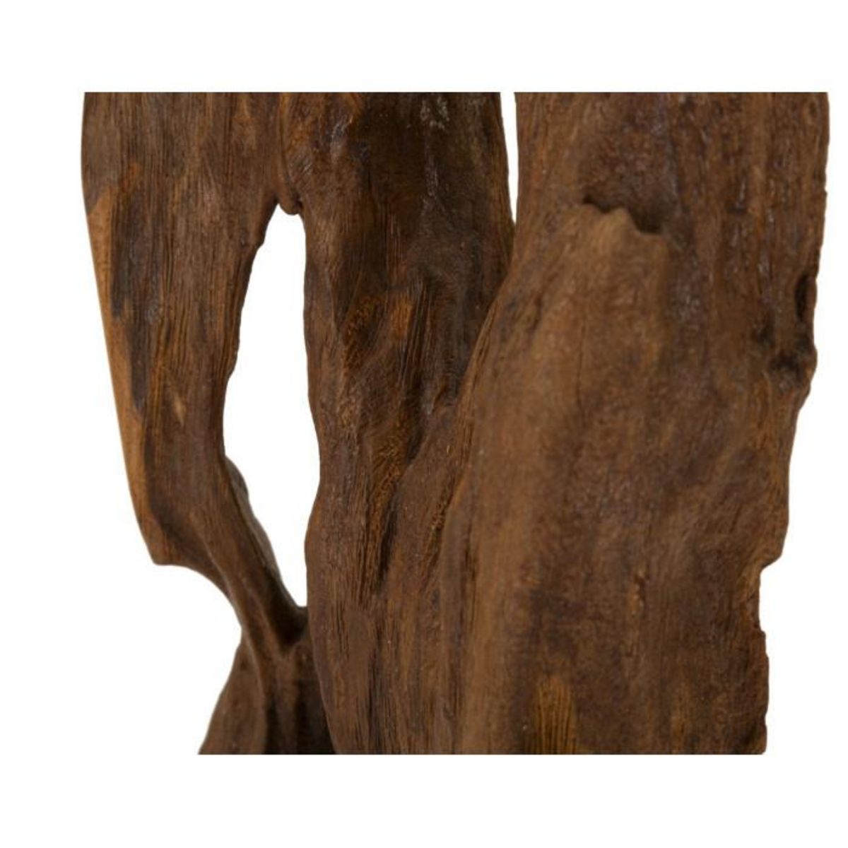 Paris Prix Objet Déco Tronc d'Arbre en Teck  Akars  55cm Naturel
